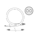 Hydraulic connection set - horizontal length 20m