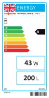 Vitocell 300-V EVIB-A 200ltr (Vitopearlwhite)