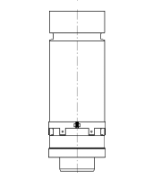 7311371 Flue 80/125mm Balanced, 500mm Vertical flue extension, Black