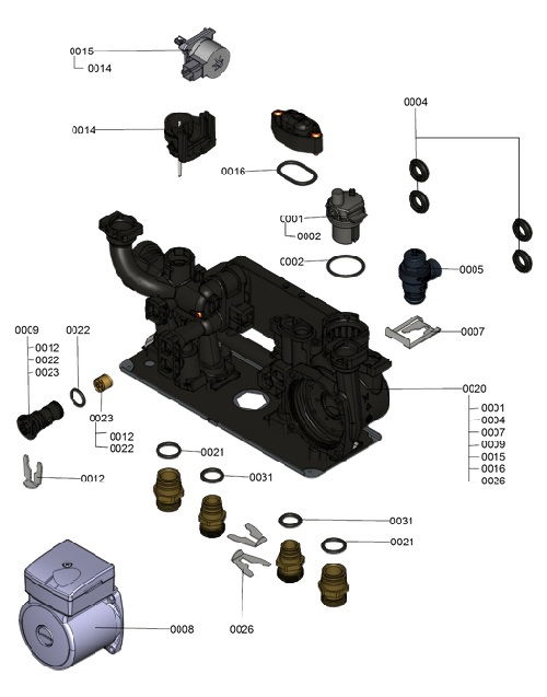 7121316 Hydraulic Block Detail